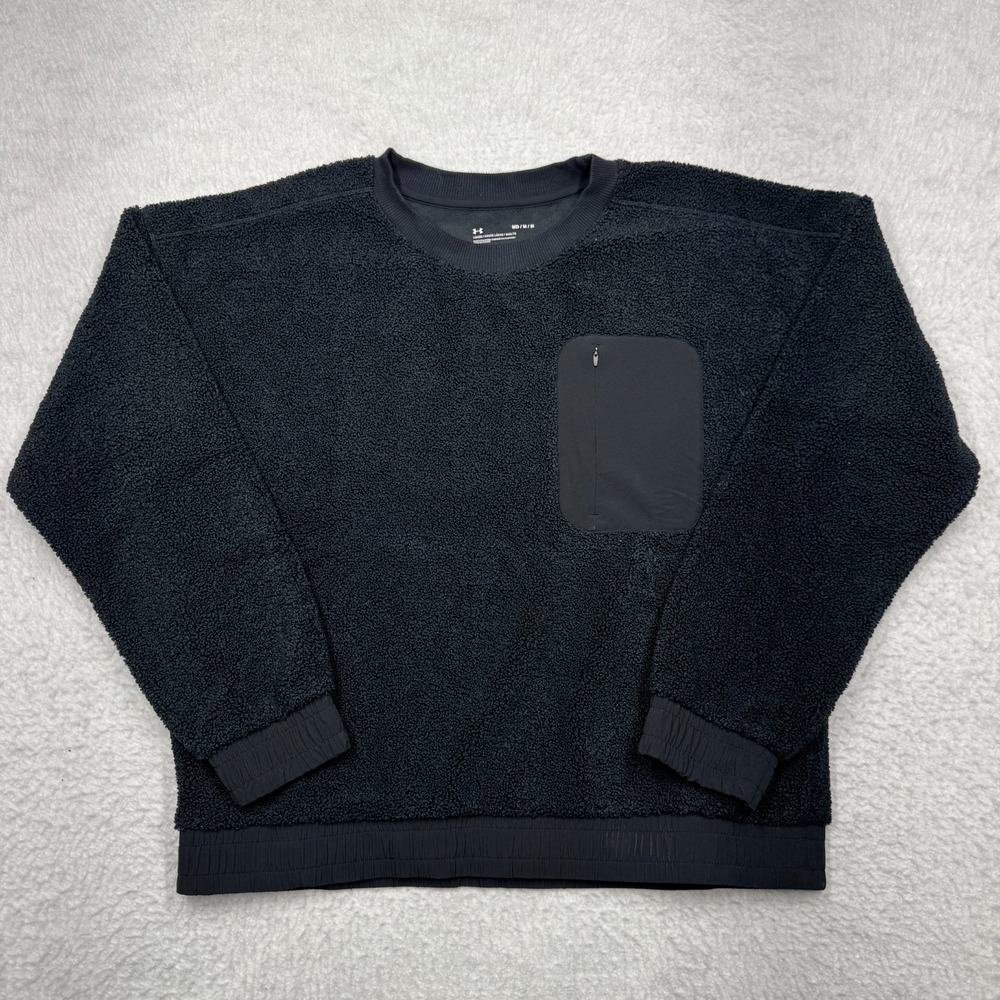 Under Armour Sweater Loose Long Sleeve Crew Neck Black‎ Men's Size Medium